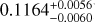 $\[0.1164_{-0.0060}^{+0.0056}\]$