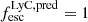 $ f_{\mathrm{esc}}^{\mathrm{LyC, pred}} = 1 $