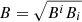 $ B=\sqrt{B^i B_i} $