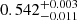 $ 0.542^{+0.003}_{-0.011} $