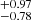 $ ^{+0.97}_{-0.78} $