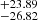 $ ^{+23.89}_{-26.82} $
