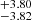 $ ^{+3.80}_{-3.82} $