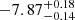 $ -7.87^{+0.18}_{-0.14} $
