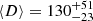 $ \langle D \rangle = 130^{+51}_{-23} $