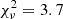 $ \chi^{2}_{\nu}= 3.7 $