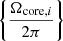 $ \left\{ \frac{\Omega_{\mathrm{core},i}}{2\pi} \right\} $