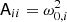 $ \mathsf{A}_{ii} = \omega_{0,i}^2 $