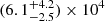 $ (6.1^{+4.2}_{-2.5}) \times 10^{4} $