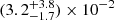 $ (3.2^{+3.8}_{-1.7}) \times 10^{-2} $