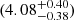 $ (4.08^{+0.40}_{-0.38}) $
