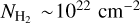 ${N_{{{\rm{H}}_2}}}\~{10^{22}}{\rm{c}}{{\rm{m}}^{ - 2}}$