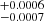 $ ^{+0.0006}_{-0.0007} $