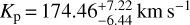 $\[K_{\mathrm{p}}=174.46_{-6.44}^{+7.22} \mathrm{~km} \mathrm{~s}^{-1}\]$