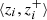 $ \langle z_i,z_i^+\rangle $