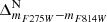 $ \Delta^{\rm N}_{m_{F275W}-m_{F814W}} $