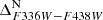 $ \Delta^{\mathrm{N}}_{F336W-F438W} $