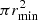 $ \pi r_{\rm min}^2 $