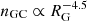 $ n_{\mathrm{GC}} \propto R_{\mathrm{G}}^{-4.5} $