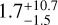 $\[1.7_{-1.5}^{+10.7}\]$