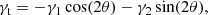 $$ \begin{aligned} \gamma _{\rm t} = -\gamma _1 \cos (2\theta ) -\gamma _2 \sin (2\theta ), \end{aligned} $$
