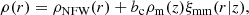 $$ \begin{aligned} \rho (r) = \rho _{\rm NFW}(r) + b_{\rm c} \rho _{\rm m}(z) \xi _{\rm mm}(r|z), \end{aligned} $$