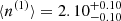 $ \langle n^{(1)}\rangle = 2.10^{+0.10}_{-0.10} $