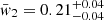 $ \bar{w}_2 = 0.21^{+0.04}_{-0.04} $