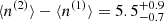 $ \langle n^{(2)}\rangle - \langle n^{(1)}\rangle = 5.5^{+0.9}_{-0.7} $