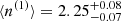 $ \langle n^{(1)}\rangle = 2.25^{+0.08}_{-0.07} $