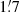$ 1{{\overset{\prime}{.}}}7 $