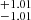 $ _{-1.01}^{+1.01} $