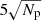 $ 5\sqrt{N_{\mathrm{p}}} $