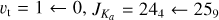 $\[v_{\mathrm{t}}=1 \leftarrow 0,~J_{K_a}=24_4 \leftarrow 25_9\]$