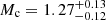 $ M_{\mathrm{c}}=1.27^{+0.13}_{-0.12} $