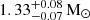 $ 1.33^{+0.08}_{-0.07} \, \mathrm{M_{\odot}} $