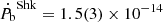 $ \dot{P_{\mathrm{b}}}^{\mathrm{Shk}}=1.5(3) \times 10^{-14} $