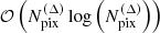 $ \mathcal{O}\left(N_{\mathrm{pix}}^{(\Delta)} \log\left(N_{\mathrm{pix}}^{(\Delta)}\right)\right) $