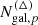 $ N_{\mathrm{gal},p}^{(\Delta)} $