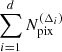 $ \sum_{i=1}^d N_{\mathrm{pix}}^{(\Delta_i)} $