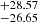 $ ^{+28.57}_{-26.65} $
