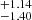 $ ^{+1.14}_{-1.40} $