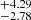 $ ^{+4.29}_{-2.78} $