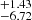 $ ^{+1.43}_{-6.72} $