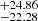 $ ^{+24.86}_{-22.28} $