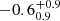 $ -0.6^{+0.9}_{0.9} $