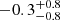 $ -0.3^{+0.8}_{-0.8} $