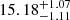 $ 15.18^{+1.07}_{-1.11} $