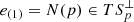 $ e_{(1)} = N(p) \in TS^{\perp}_{p} $