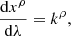$$ \begin{aligned} \frac{\mathrm{d}x^{\rho }}{\mathrm{d} \lambda }&= k^{\rho },\end{aligned} $$